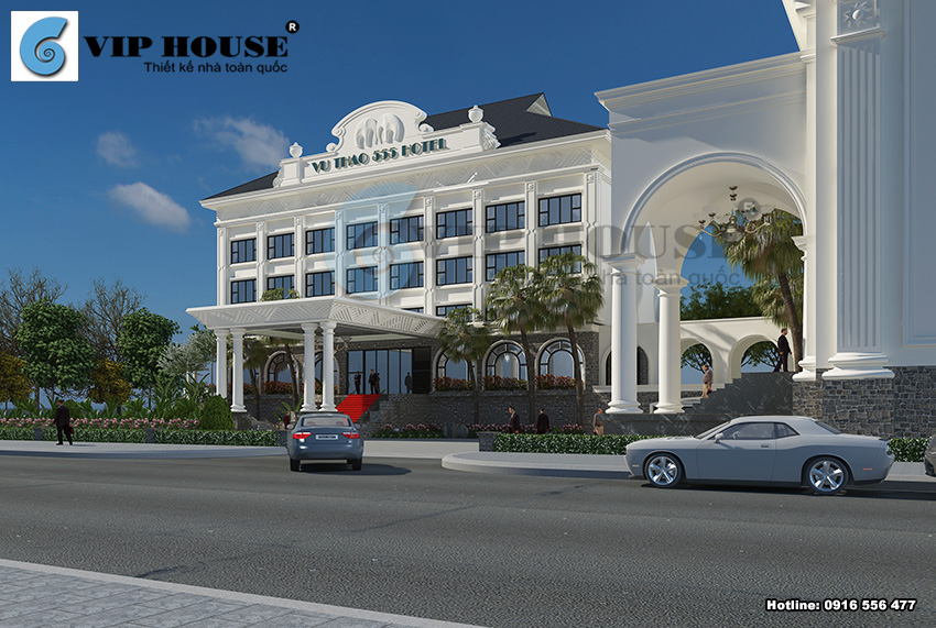 Hình ảnh: Thiết kế khách sạn 4 sao tại Sơn La đẹp hơn khi sử dụng thành công các loại chất liệu hiện đại.